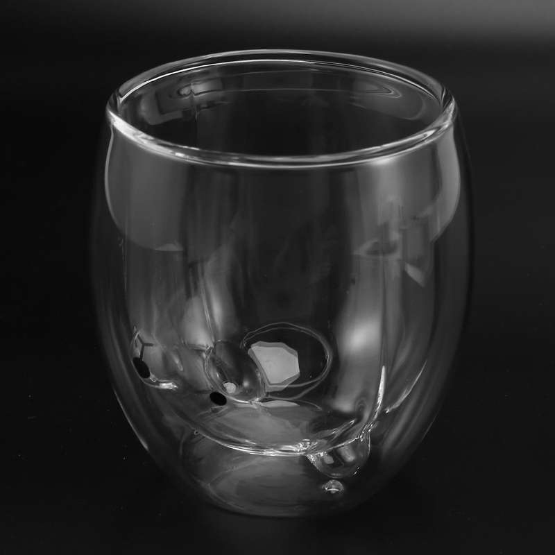 2x Double-layer Coffee Cup Glass Child Girl Bear