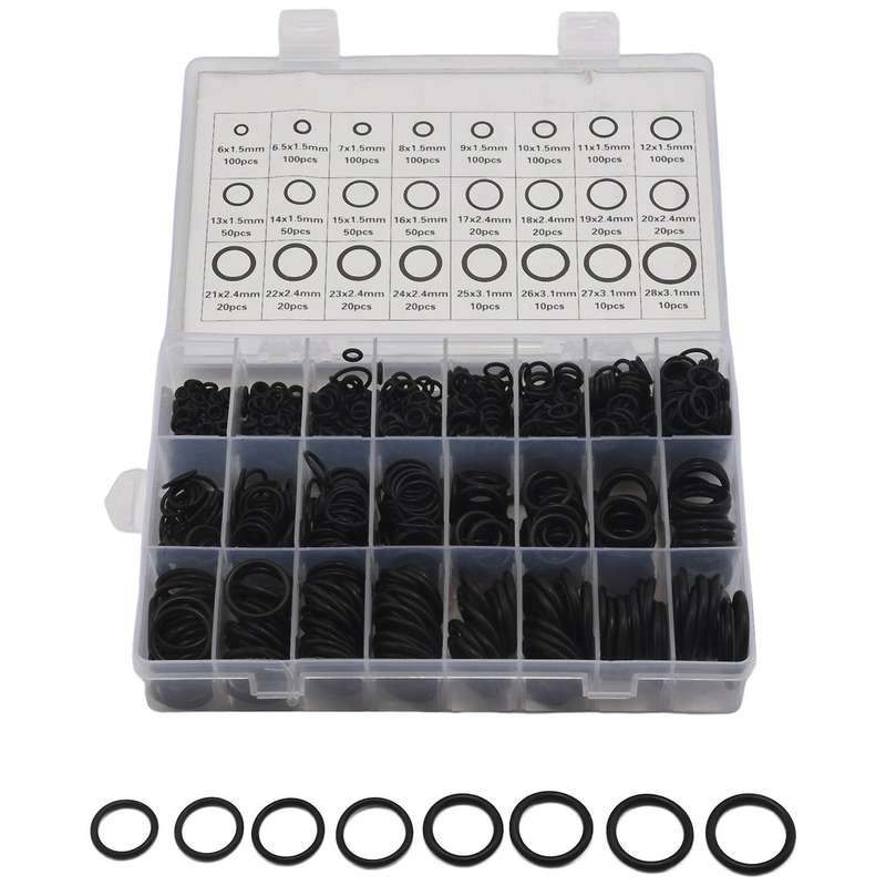1200pcs Nitrile Rubber O Ring Set with Hook Tools Sealing O-ring Kit