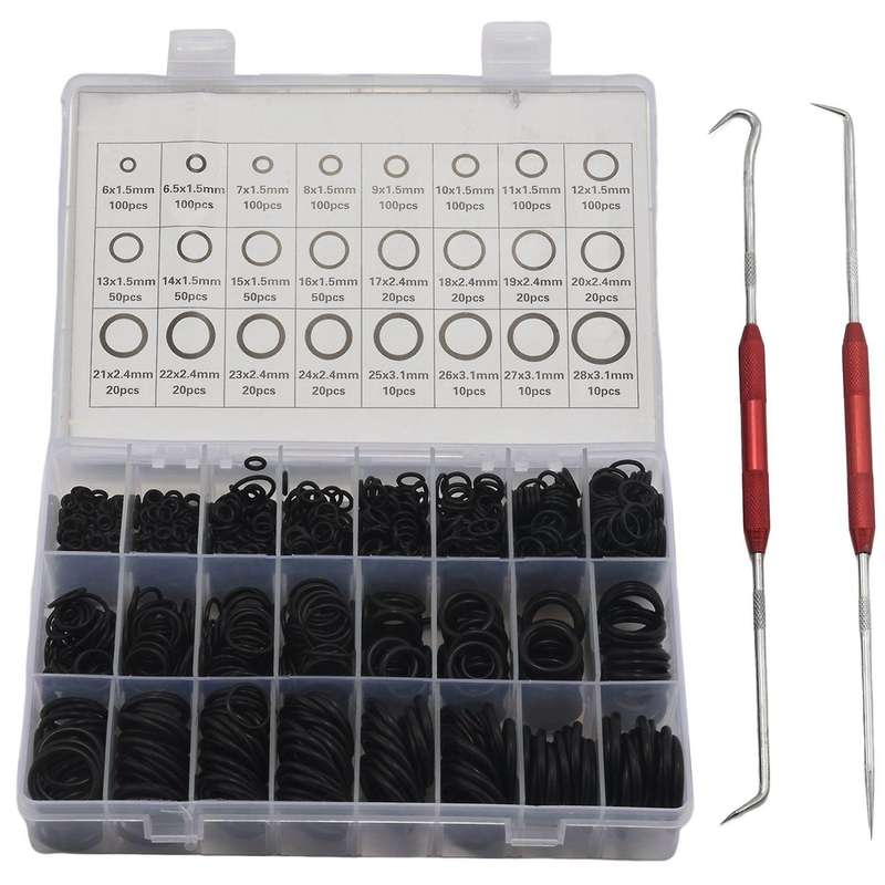 1200pcs Nitrile Rubber O Ring Set with Hook Tools Sealing O-ring Kit
