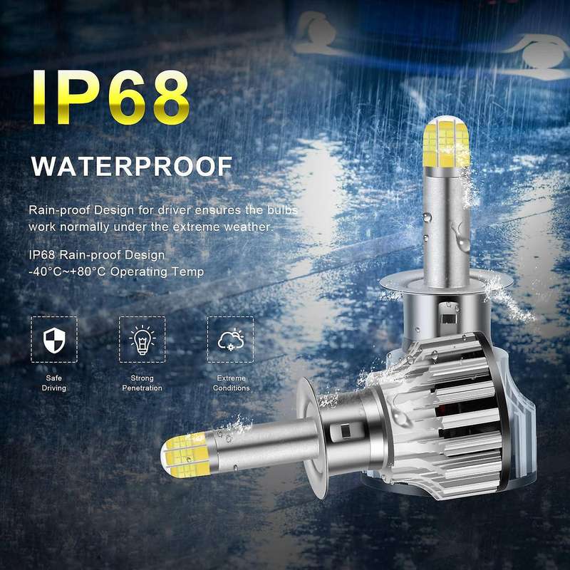 H1 Led Headlight Bulbs,8 Sides 360 Degree Car Led H8 H9 Auto Lamps