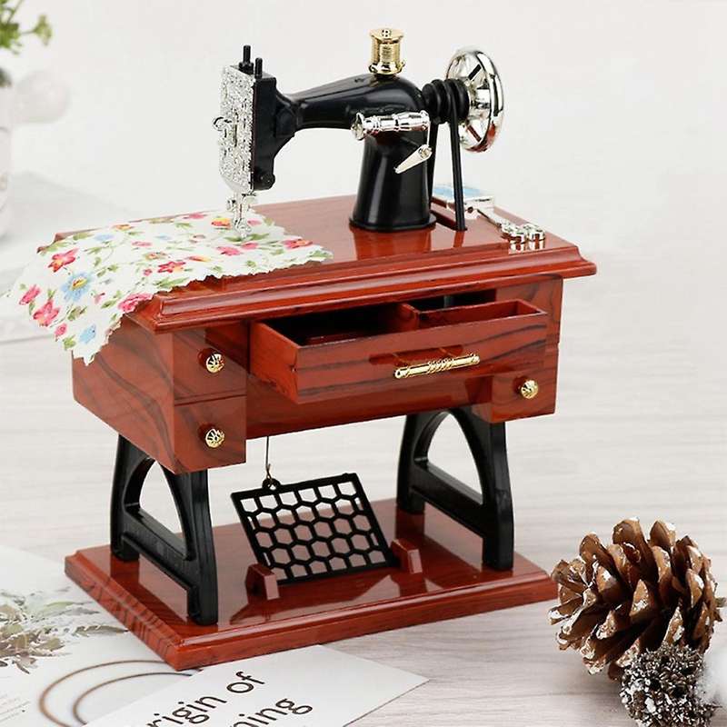 Vintage Music Box Mini for Home Desktop Decor Ornament Gift (large)