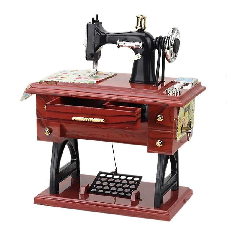 Vintage Music Box Mini for Home Desktop Decor Ornament Gift (large)