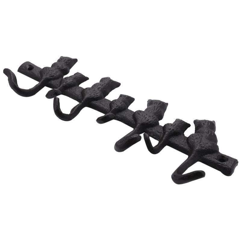 7 Cats Cast Iron Wall Hanger-keys Holder with 7 Hooks-wall Mounted