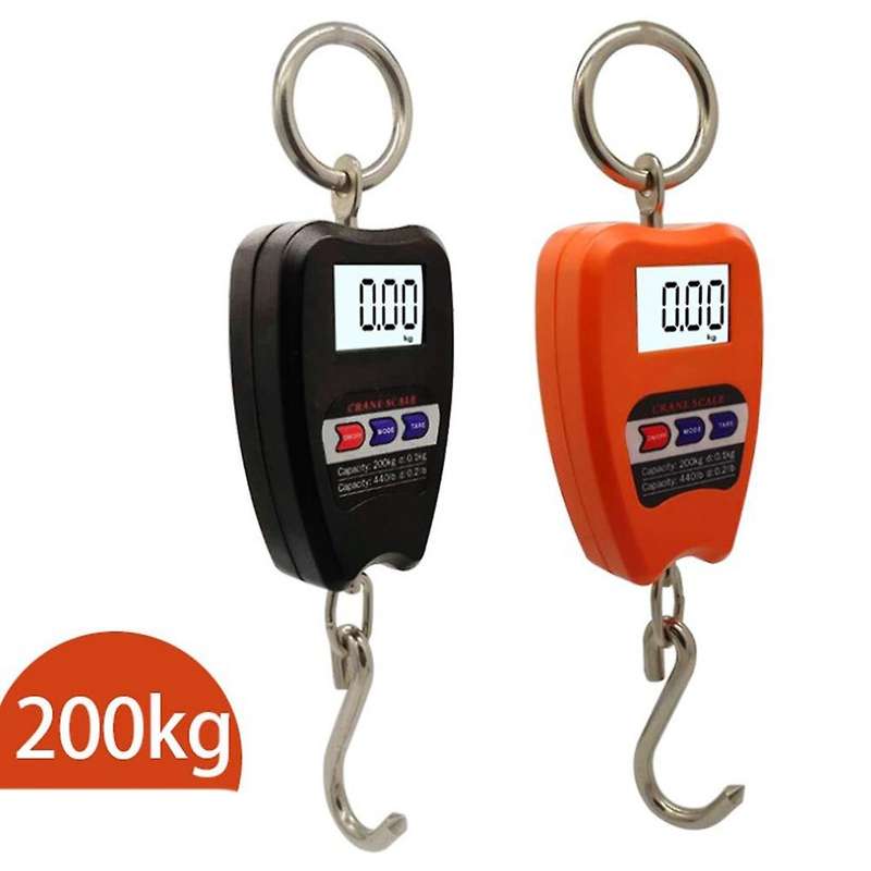Mini Crane Scale Weighing Digital Industrial Hanging Scale Orange