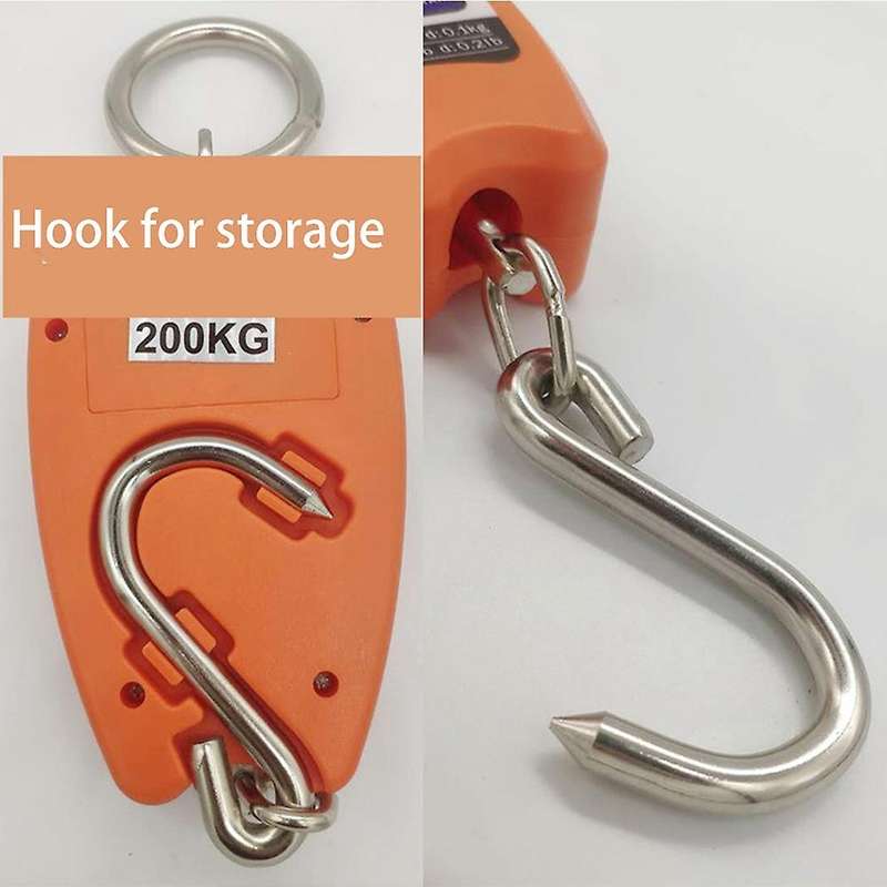 Mini Crane Scale Weighing Digital Industrial Hanging Scale Orange