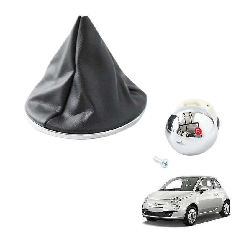Manual 5 Speed Gear Stick with Pu Leather Boot for Fiat 500 2012-2018