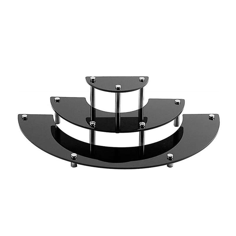 Black Removable Acrylic Cake Display Stand for Round Cupcake