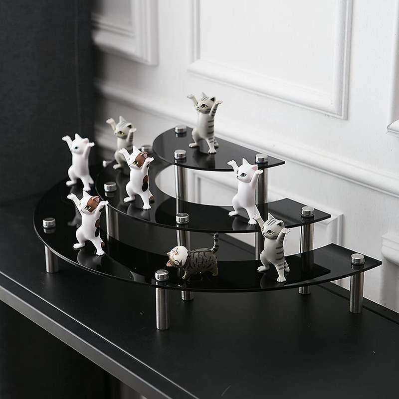 Black Removable Acrylic Cake Display Stand for Round Cupcake