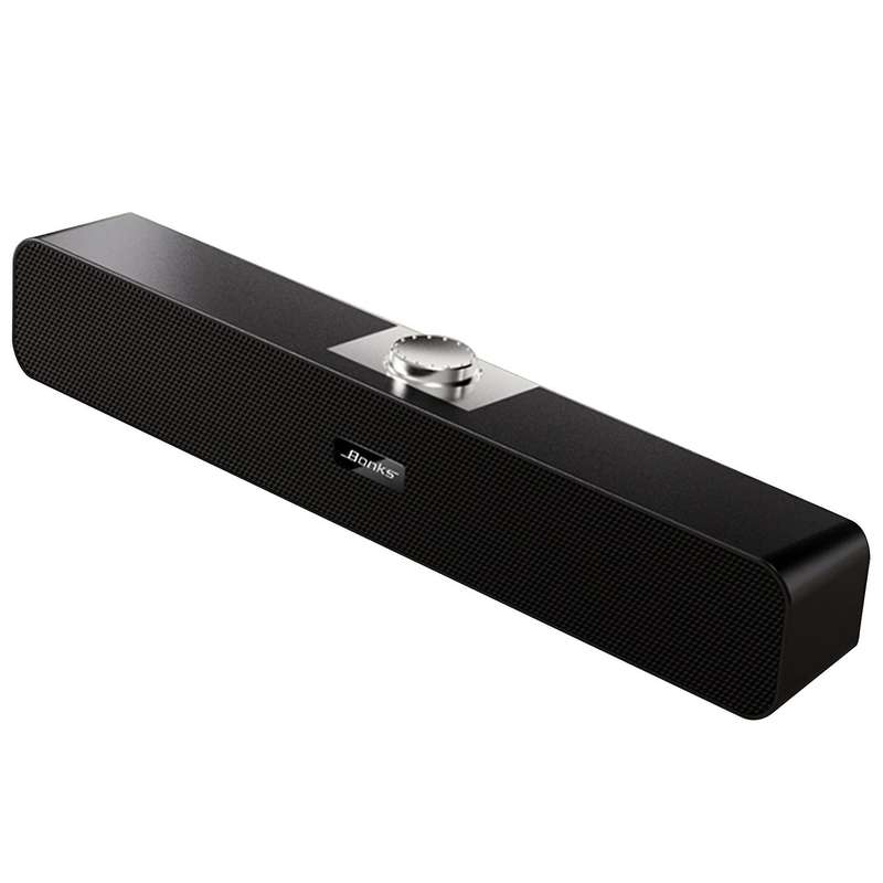 Bonks Computer Speaker, Stereo 2.0 Usb Speaker with Diaphragm,black