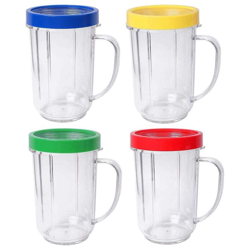 16oz Cups for Mb Blender Juicer 250w Cups with Colored Lip Rings