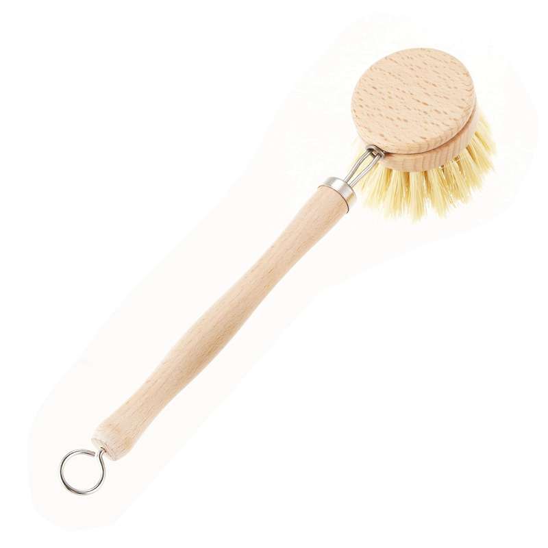 Dish Brush Wooden Kitchen Brush with Wooden Handle - Cleaning Brush