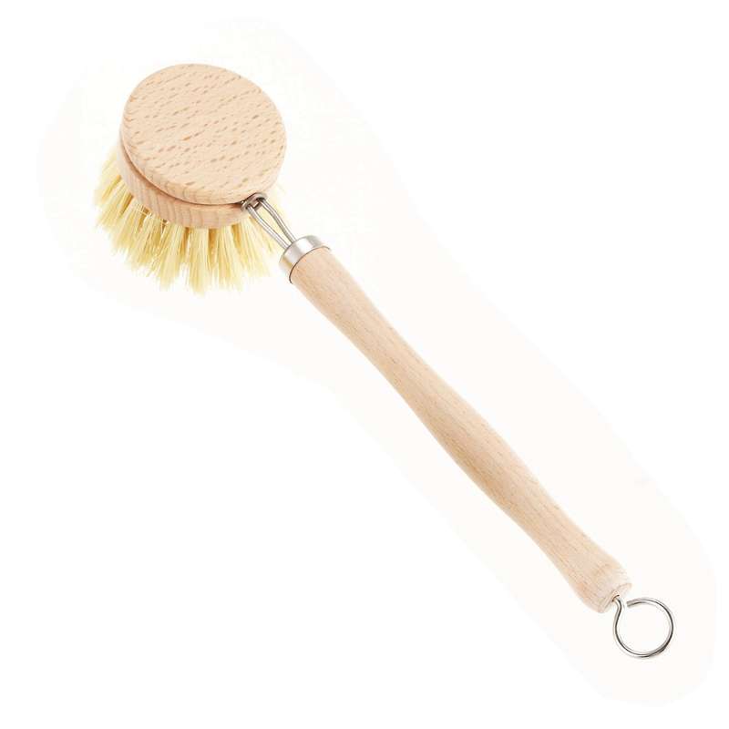 Dish Brush Wooden Kitchen Brush with Wooden Handle - Cleaning Brush