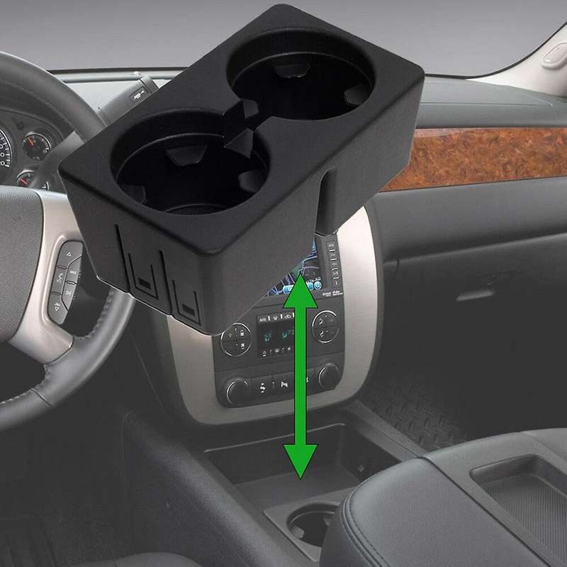 Console Dual Cup Holder Insert for 07-14 Gmc Sierra Yukon Cadillac
