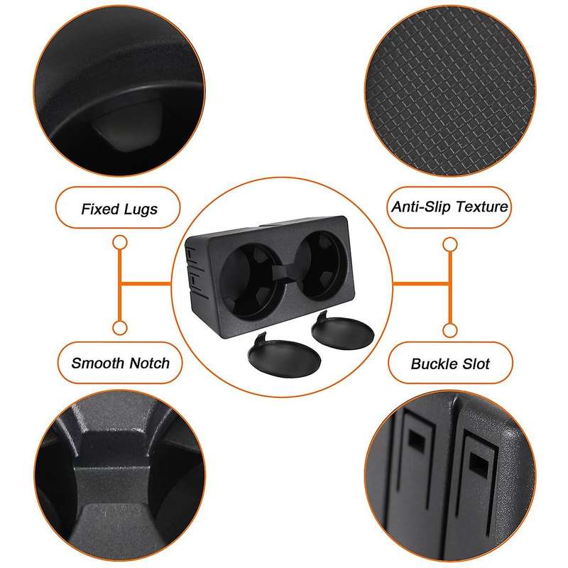 Console Dual Cup Holder Insert for 07-14 Gmc Sierra Yukon Cadillac
