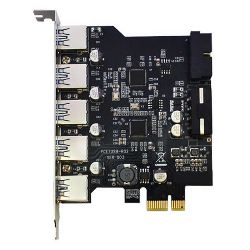 Usb3.0 Expansion Card 5 Ports +19pin Slot Accessories for Winxp/vista