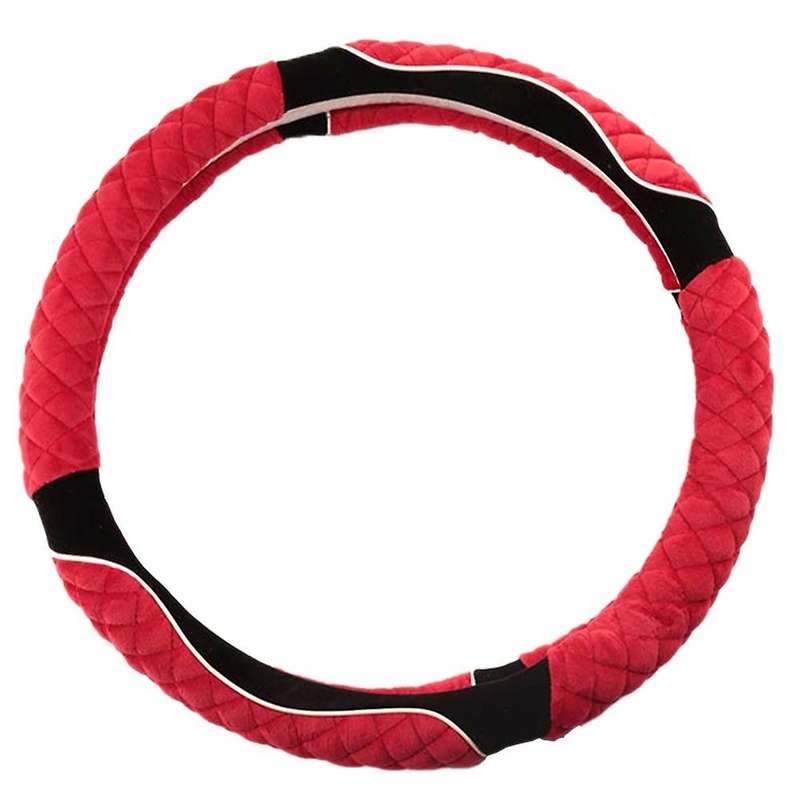 Universal 15 Inch Plush Car Steering Wheel Cover Non-slip Cover 4