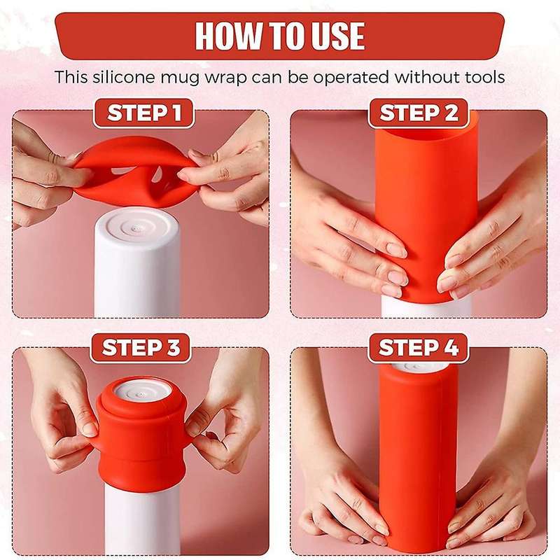 2pcs Seamless Silicone Packaging 3d Silicone Sleeve Clip(30oz)