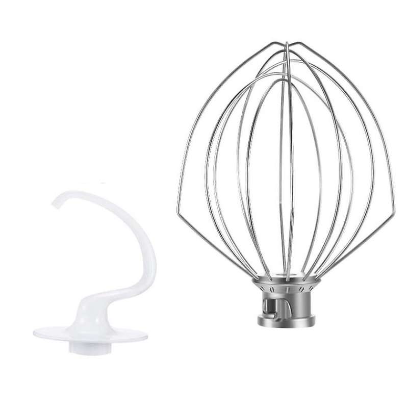 Mixer Parts for Kitchenaid K5ab/k5aww,wire Whisk,dough Hook