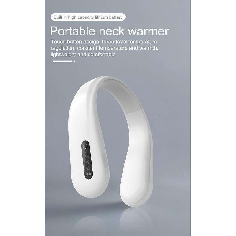 Neck Warmer Neck Heating Electronic Scarf Tool,usb Charging(white)