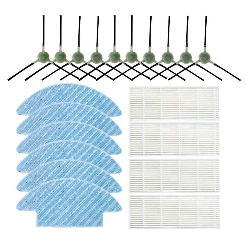 For Lefan M210 M210s M210b Side Brush Mop Cloth Hepa Filter 20 Pcs