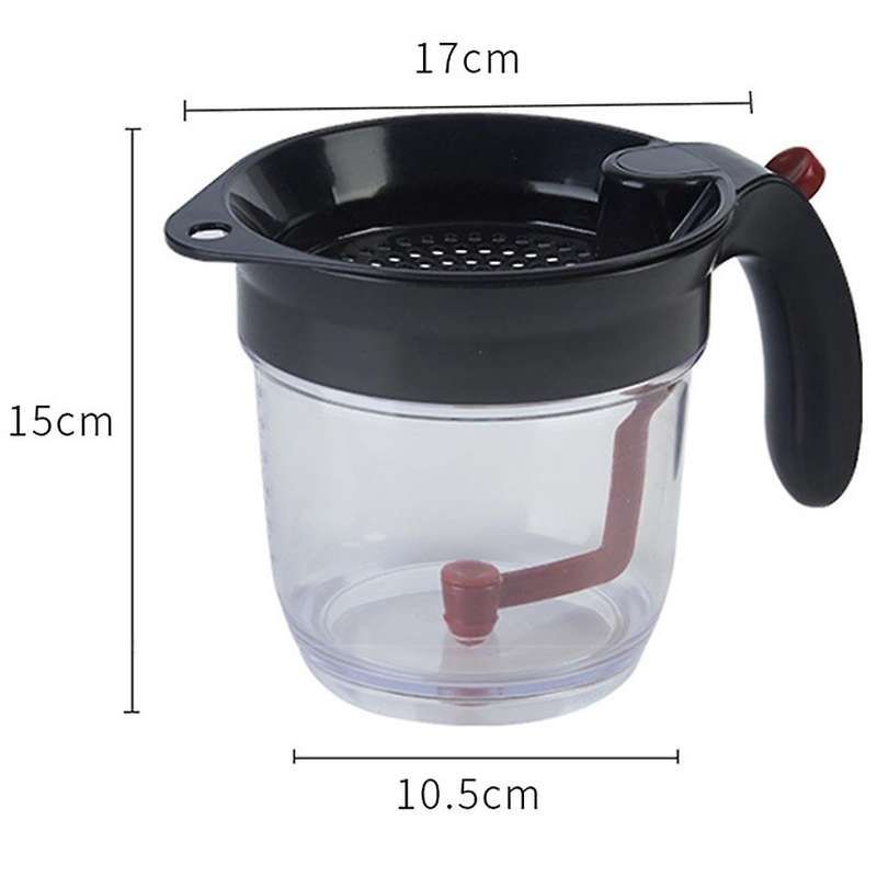 1000ml Oil Separator Measuring Cup and Strainer with Bottom Release