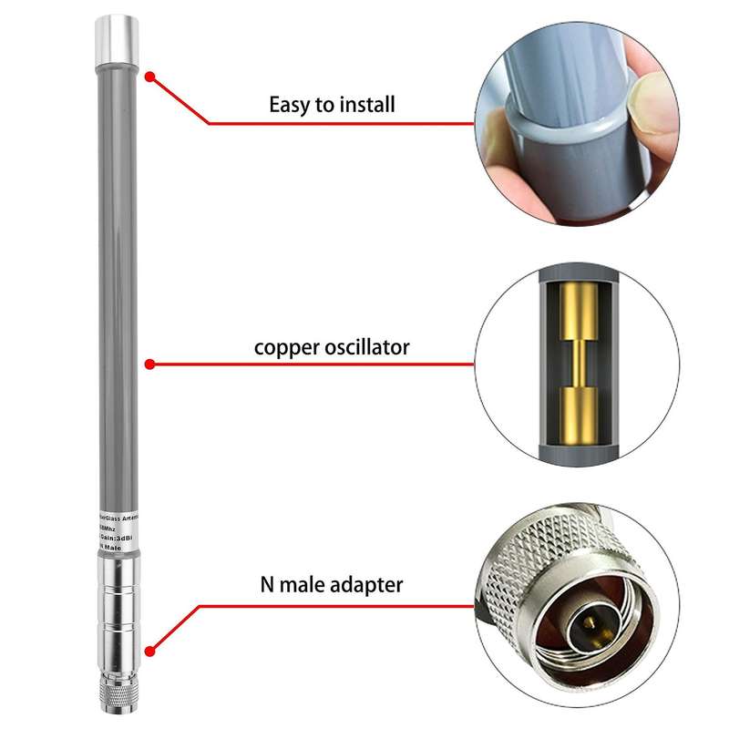 868 Mhz 3dbi Fiberglass Antenna 35cm for Helium Hnt Mining Nebra Hnt