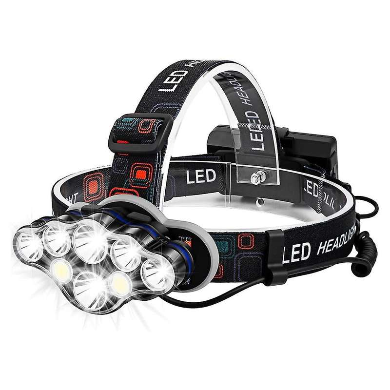 Headlamp Rechargeable 8led Usb Super Bright Outdoor Ipx4 Waterproof