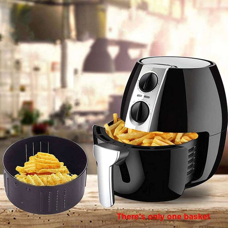 Air Fryer Basket Replacement Dishwasher Safe Accessories Black, 3.7qt