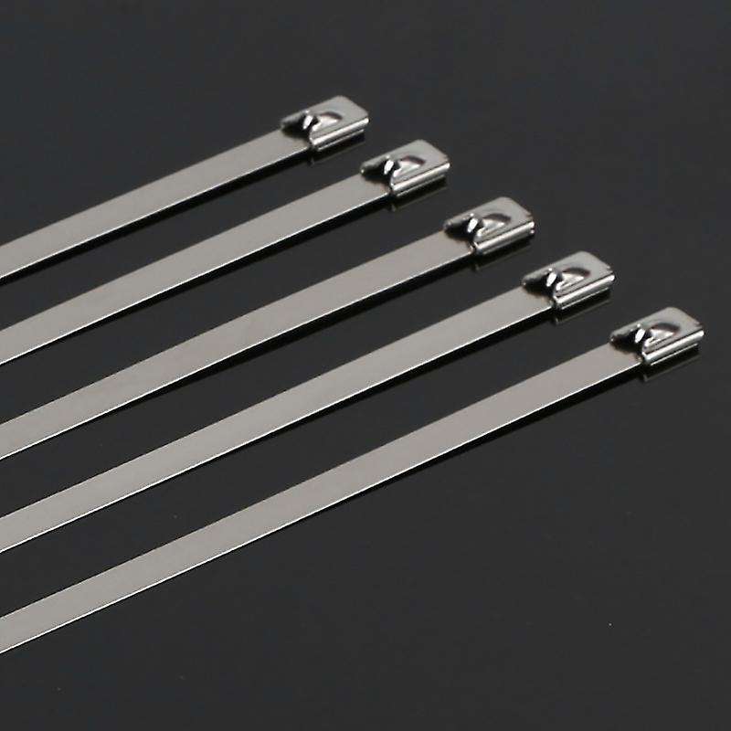 100pcs Stainless Steel 304 Cable Tie Width Zip Strap Locking Exhaust
