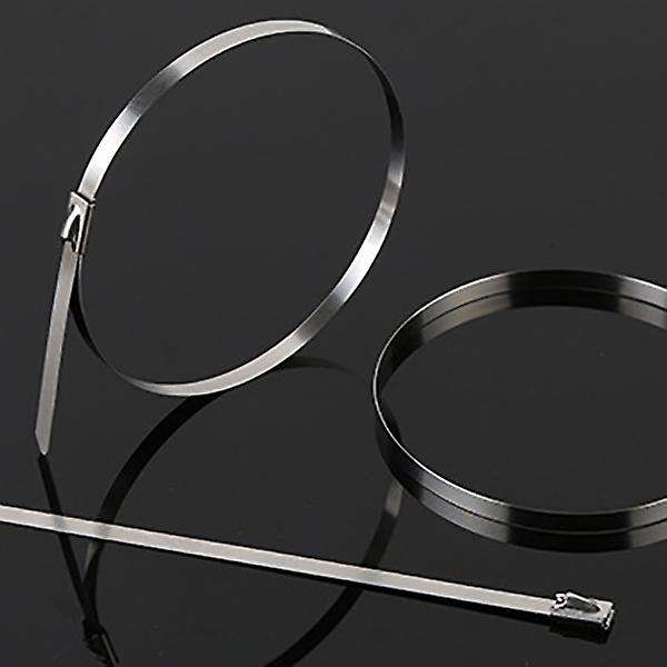 100pcs Stainless Steel 304 Cable Tie Width Zip Strap Locking Exhaust
