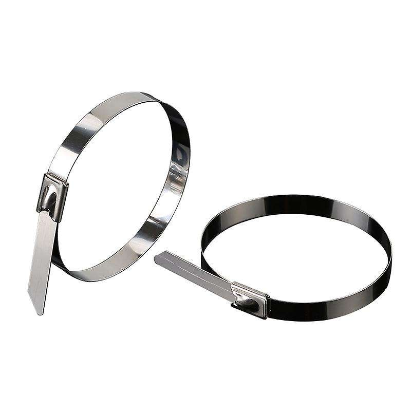 100pcs Stainless Steel 304 Cable Tie Width Zip Strap Locking Exhaust