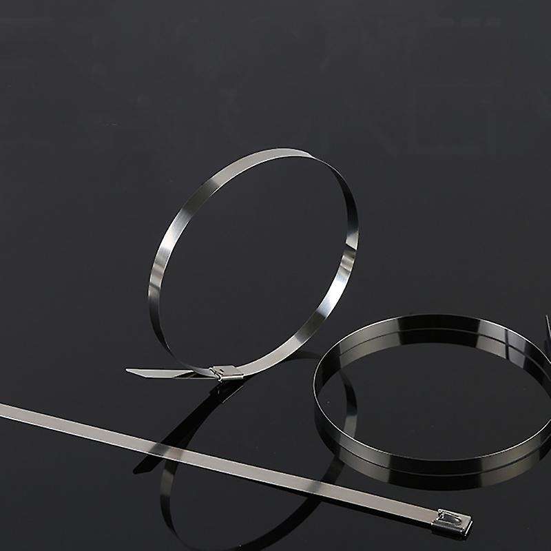 100pcs Stainless Steel 304 Cable Tie Width Zip Strap Locking Exhaust