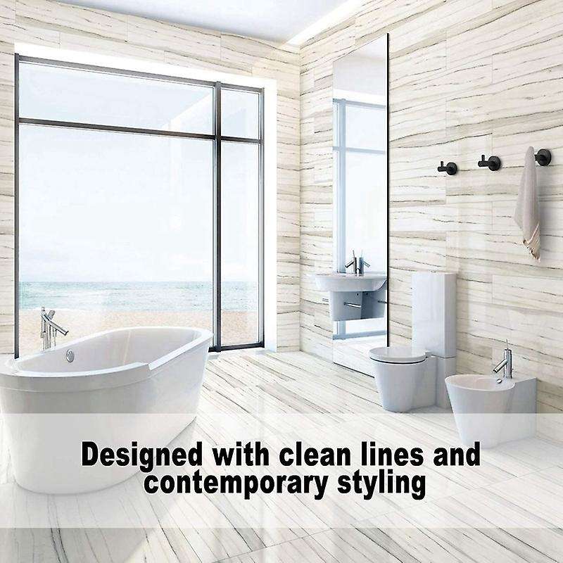 Towel Hook, Bathroom Towel Hooks, Black Coat Hooks, 2 Pieces