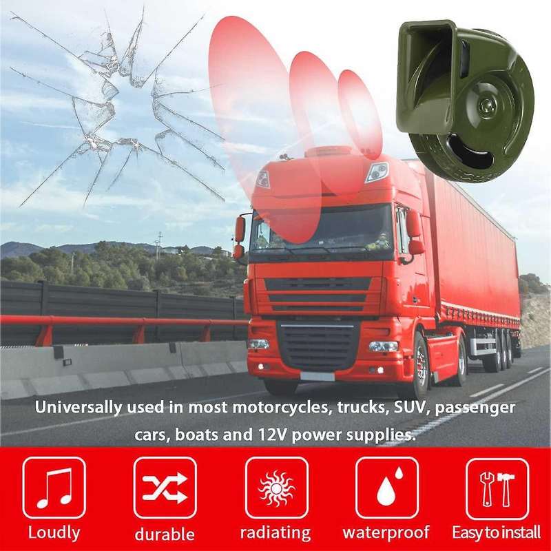 2pcs 300db 12v Air Horn for Car Snail Electric Air Horn Marine Boat