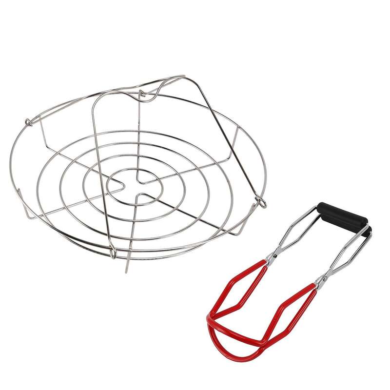 Stainless Steel Canning Rack and Canning Tongs for Pressure Cooker