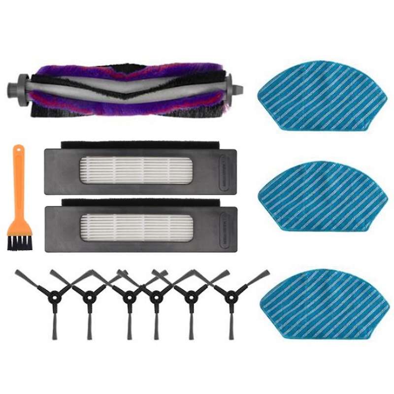 13pcs Main Side Brush Hepa Filter Mop Cloth Replacement Parts