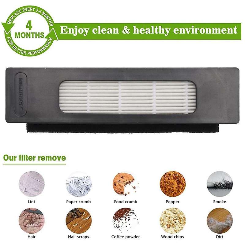13pcs Main Side Brush Hepa Filter Mop Cloth Replacement Parts