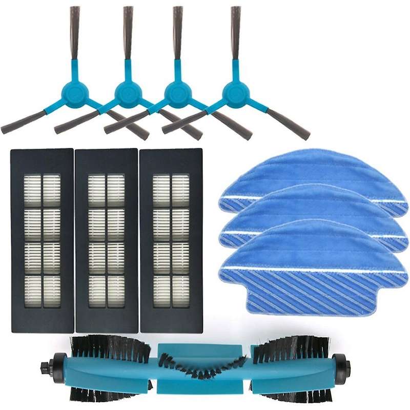 For Conga Robot 3090 Side Brush Filter Roller Brush Mop Cloth(12pcs)