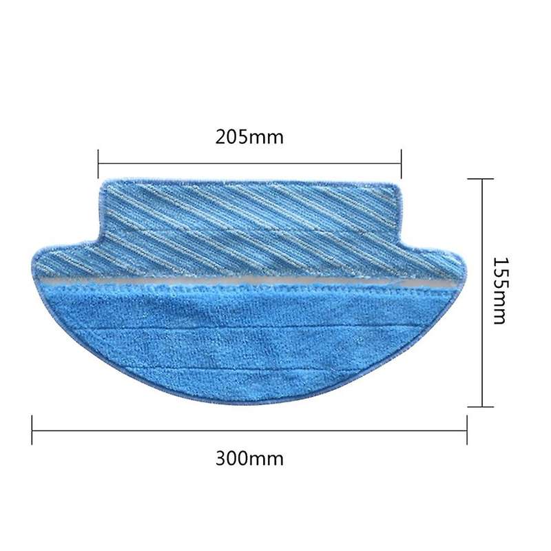 For Conga Robot 3090 Side Brush Filter Roller Brush Mop Cloth(12pcs)
