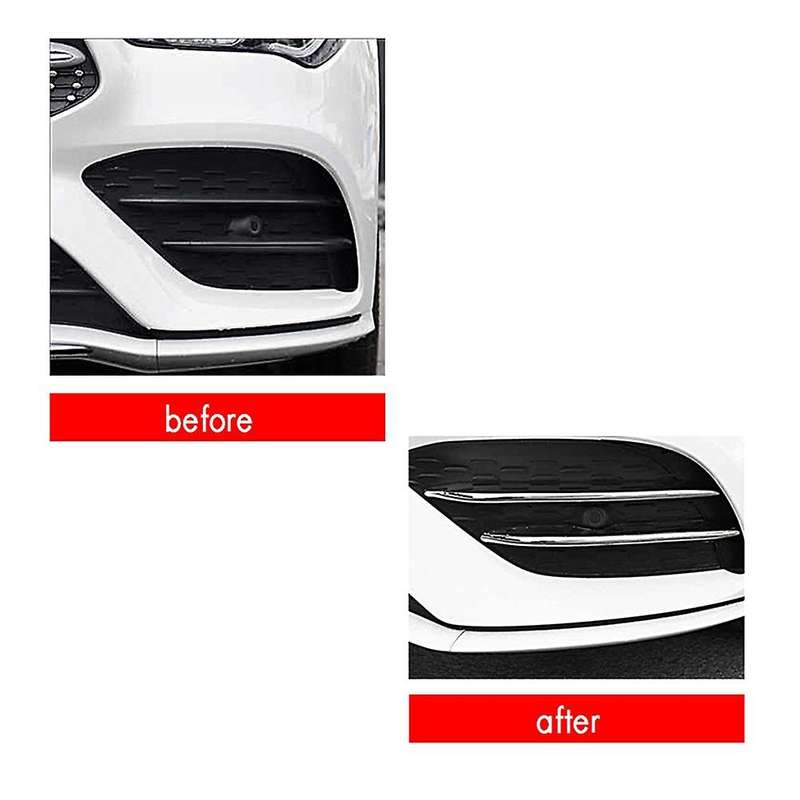 Front Fog Lamps Cover Grille Strips Sticker Decoration for Mercedes