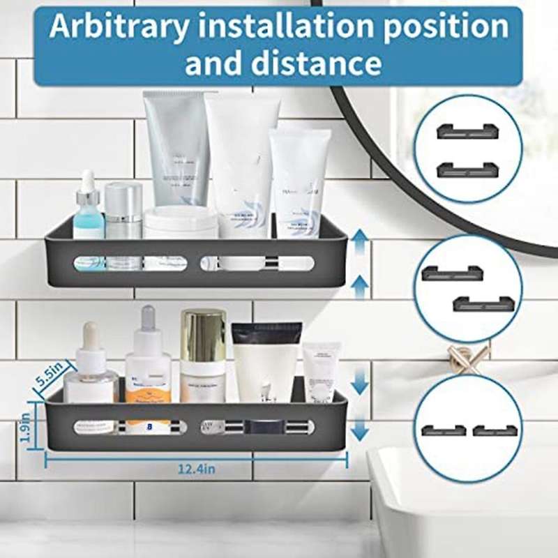 Shower Rack Bathroom Storage Rack Wall Mounted Adjustable Shower