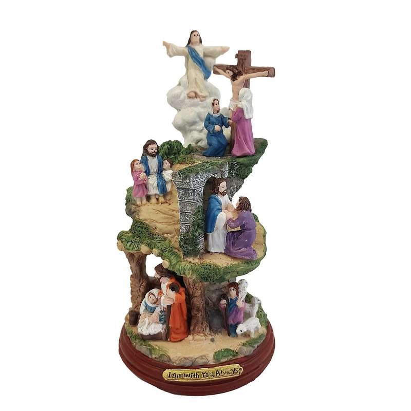 Simulation Jesus Nativity Scene Cross Decorations Christ Sculpture