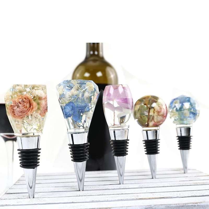 5 Piece Geometric Spherical Bottle Stopper Resin Casting Molds