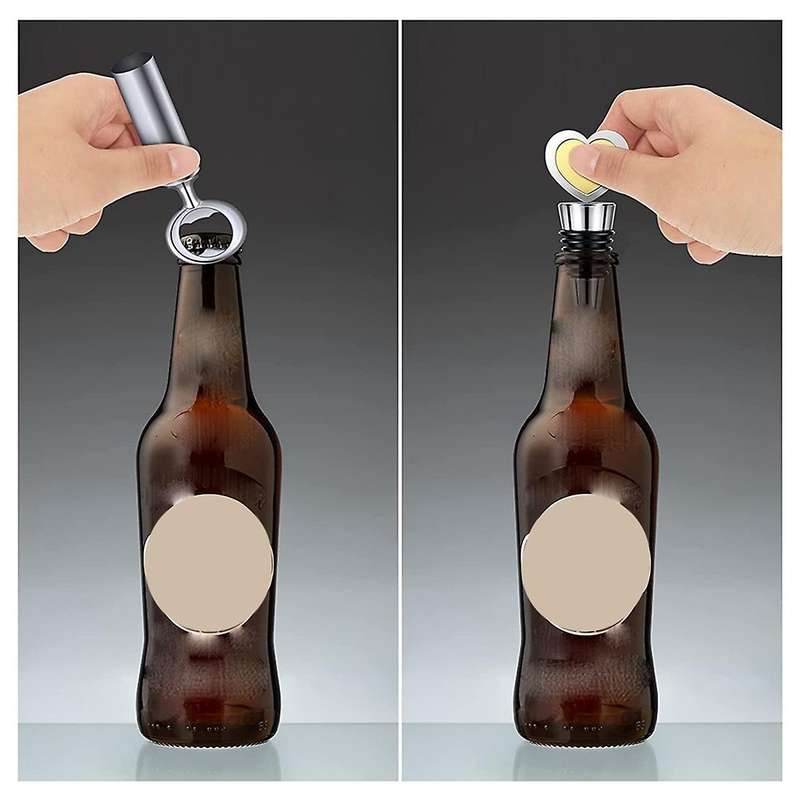 10pcs Wine Stopper and 5pcs Bottle Opener Bottle Opener Inserts Set