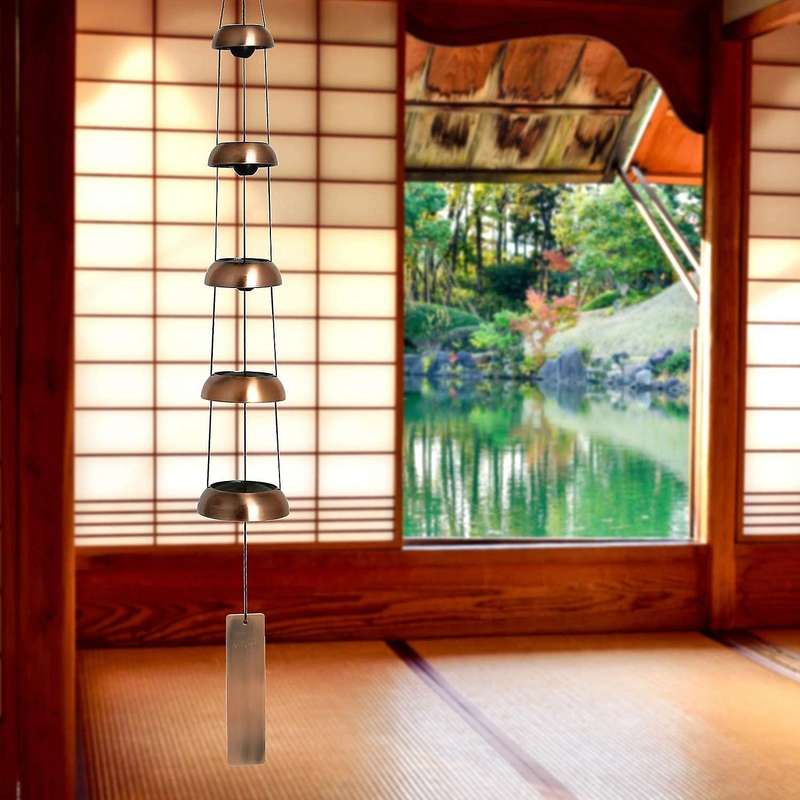 Bell Wind Chimes Temple Wind Bell with 5 Bells,feng Shui Wind Chime