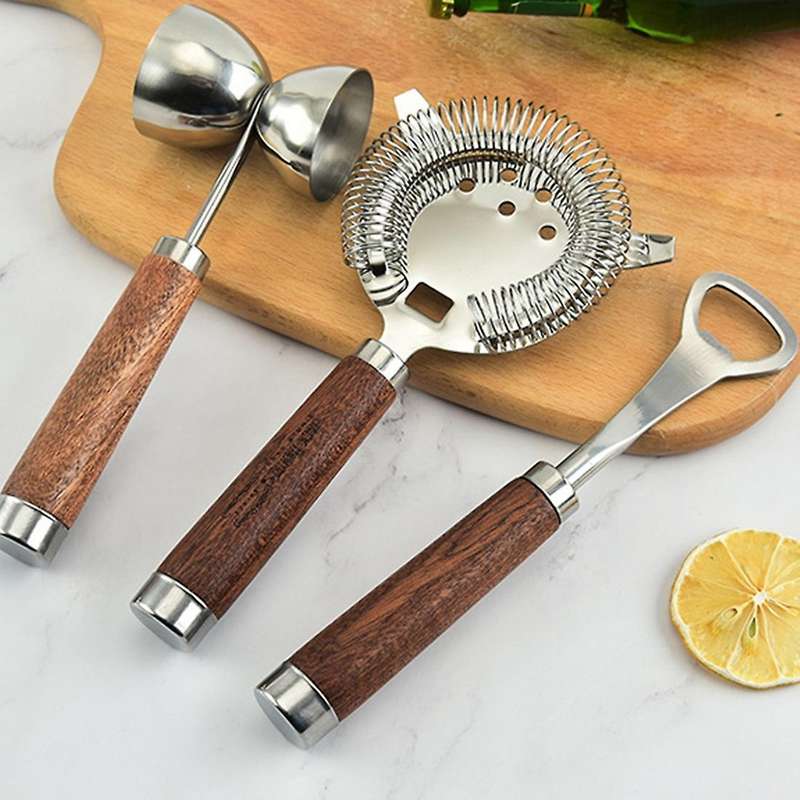 3pcs Cocktail Shaker Bar Set Shaker Barware Set