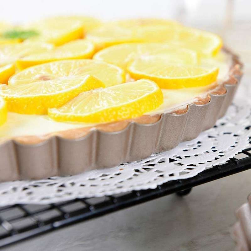 Tart Pan,4 Inch Mini Quiche Pan Bottom Tin Carbon Steel Gold(4 Packs)