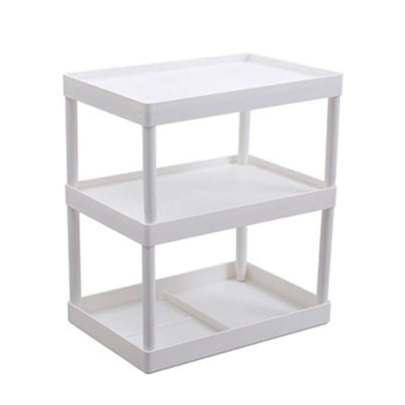 Three Layer Storage Shelf Detachable Bathroom Kitchen Cabinet White