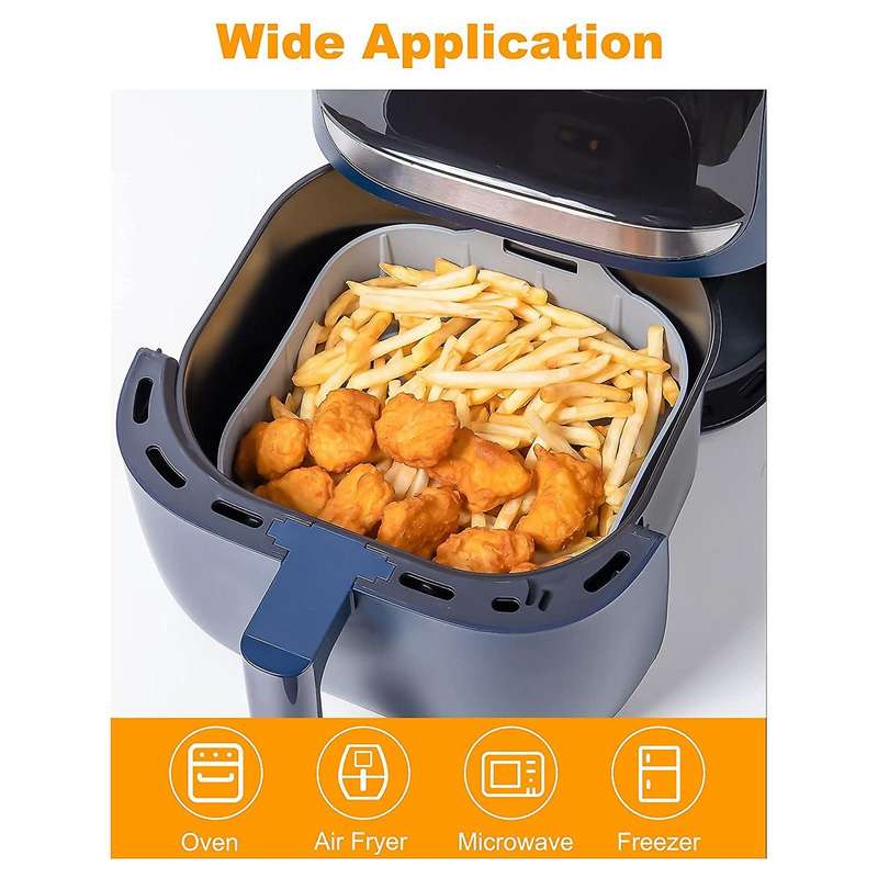Air Fryer Silicone Pot with Gloves Air Fryer Baking Basket A