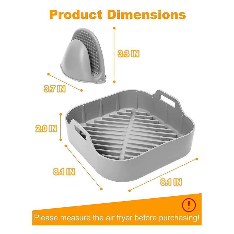 Air Fryer Silicone Pot with Gloves Air Fryer Baking Basket A